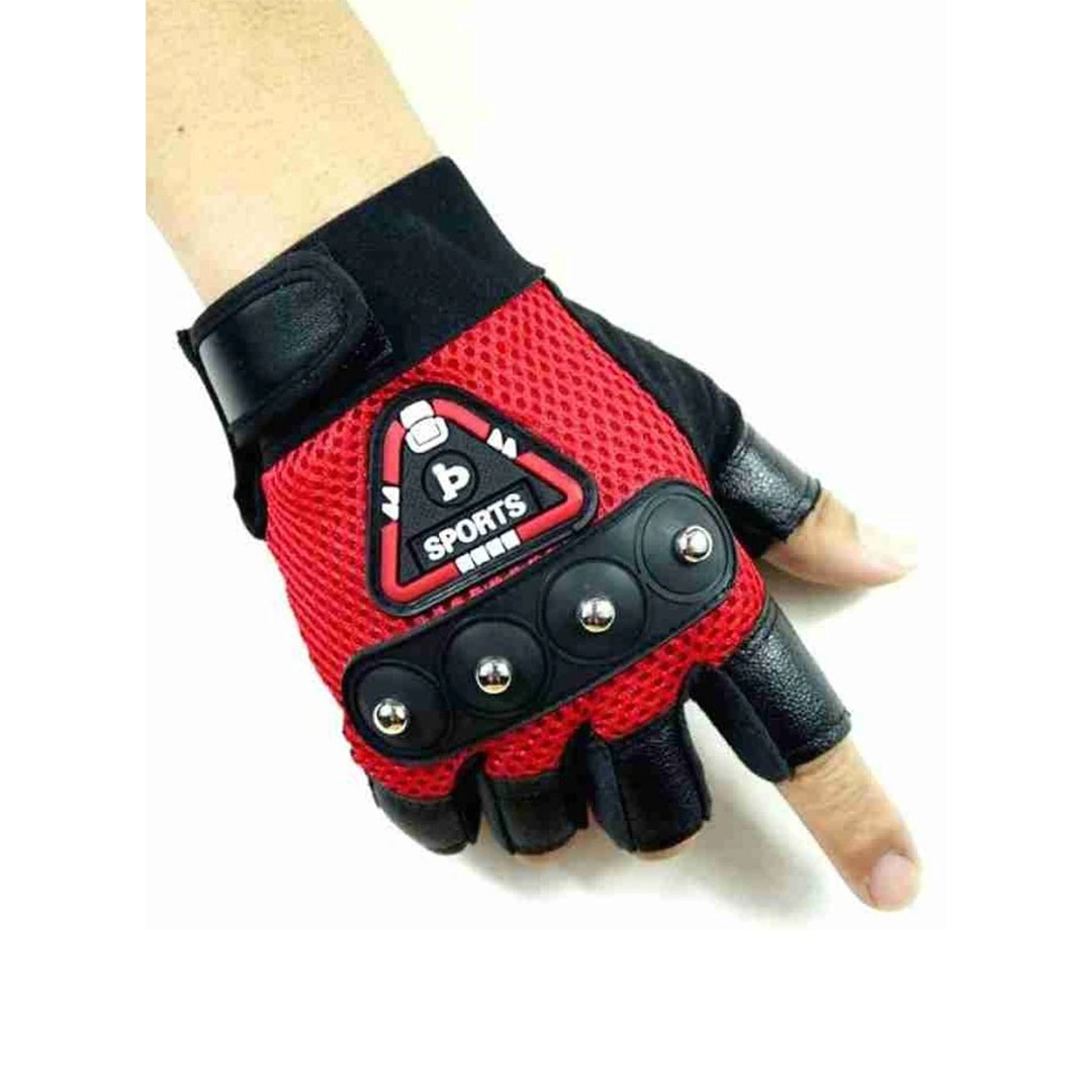 قفازات نصف أصابع رياضية - جلد - ألوان متعددة