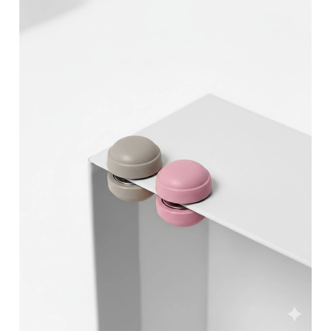 دبابيس حجاب مغناطيسية - 2 قطعة - بينك / كافية