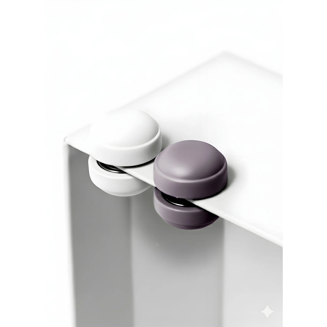 دبابيس حجاب مغناطيسية - 2 قطعة - كشمير / أبيض