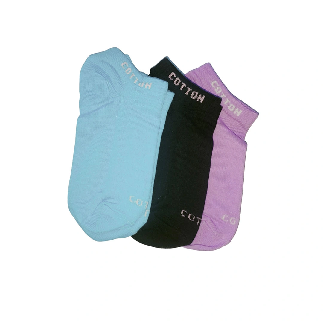 شراب أنكل حريمي قصير سادة قطن - 3 زوج