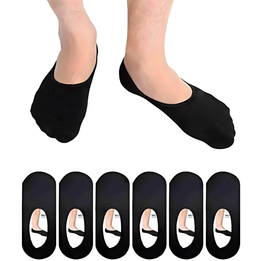 شراب يونيكس قصير قطن - 6 أزواج - أسود