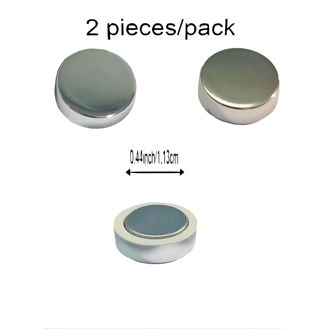 دبابيس حجاب مغناطيسية - 2 قطعة - فضي / ذهبي