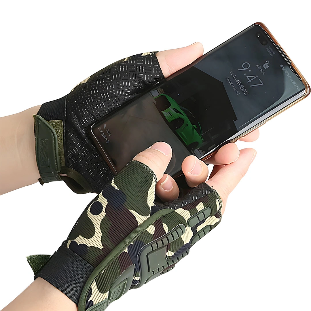 جوانتي جلد نصف اصابع رياضي وللدراجات النارية