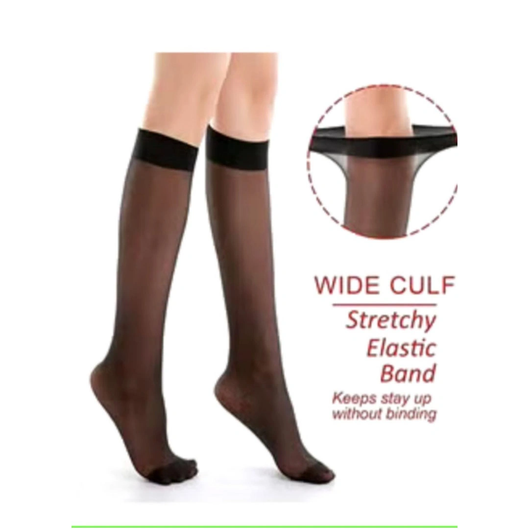 شراب فوال طويل - 6 قطعة - بيج/أسود