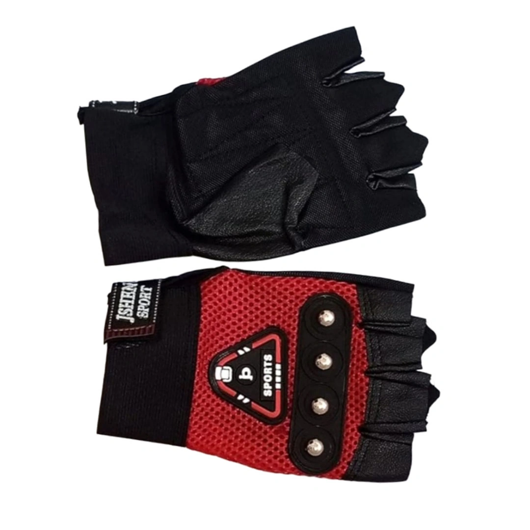 قفازات نصف أصابع رياضية - جلد - ألوان متعددة