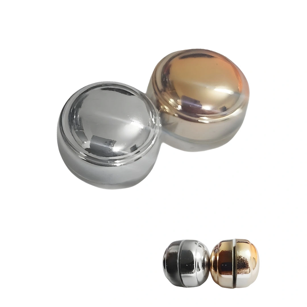 دبابيس حجاب مغناطيسية - 2 قطعة - ذهبي / فضي