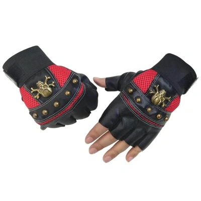 جوانتي جلد رياضي مفتوح - أسود/ أحمر