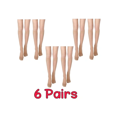 شراب فوال طويل - 6 قطعة - بيج