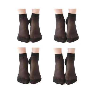 شراب فوال قصير - 4 قطعة - أسود