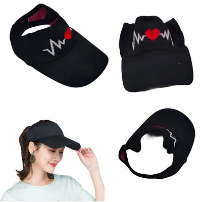 كاب شمسي رياضي قابل للتعديل - قطن - أسود