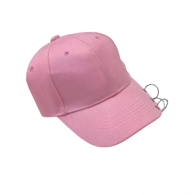 كاب شبابي بحلقات عصرية - أكريليك - وردي