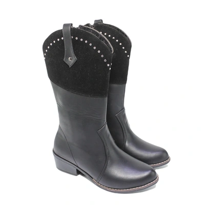 791هاف بوت طويل حريمي جلد