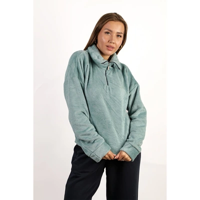 سويت شيرت حريمي فرو - تركواز