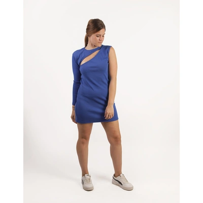 فستان قصير كم واحد حريمي - أزرق