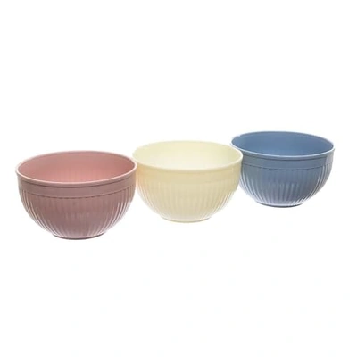 بولة فريش وسط - 3 قطع - 13 سم - بينك/أبيض/أزرق