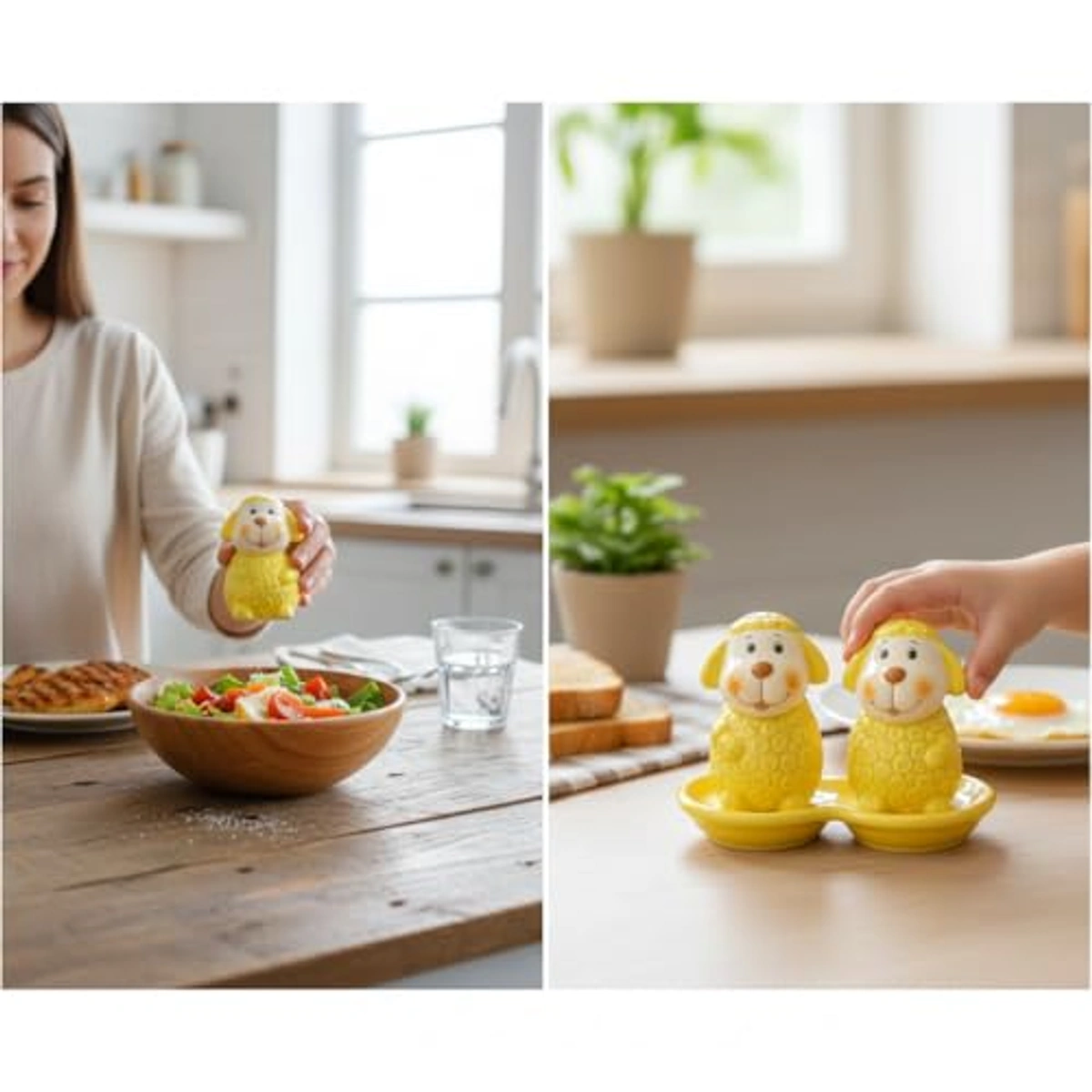 ملاحة للفلفل والملح سيراميل شكل خروف - TT-1328