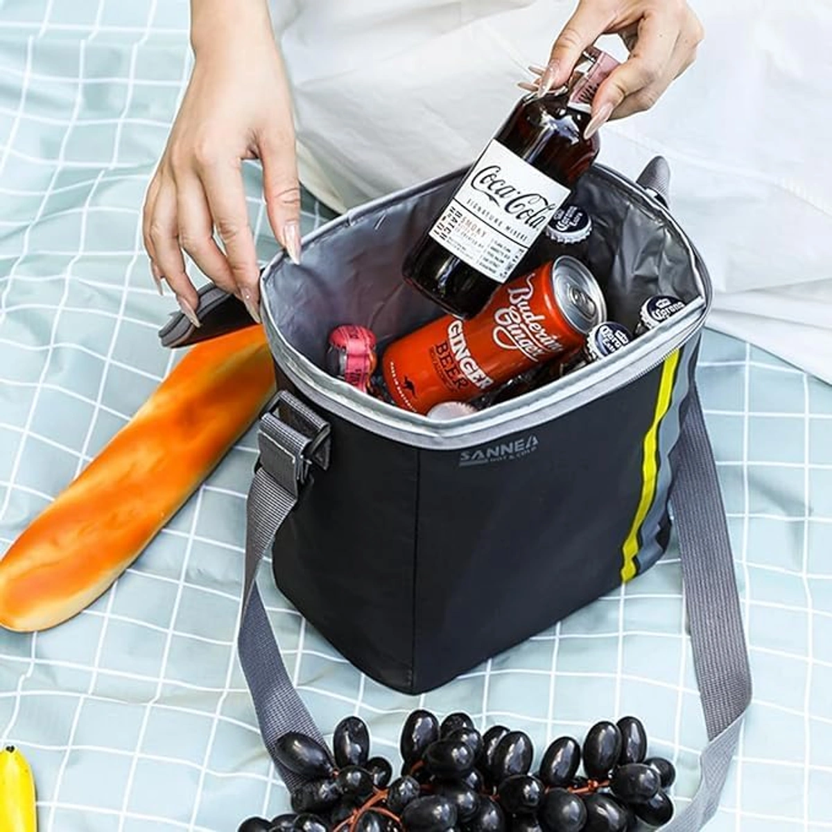 Lunch Bag Insulated 8 L Thermal Food Cooler Tote Waterproof