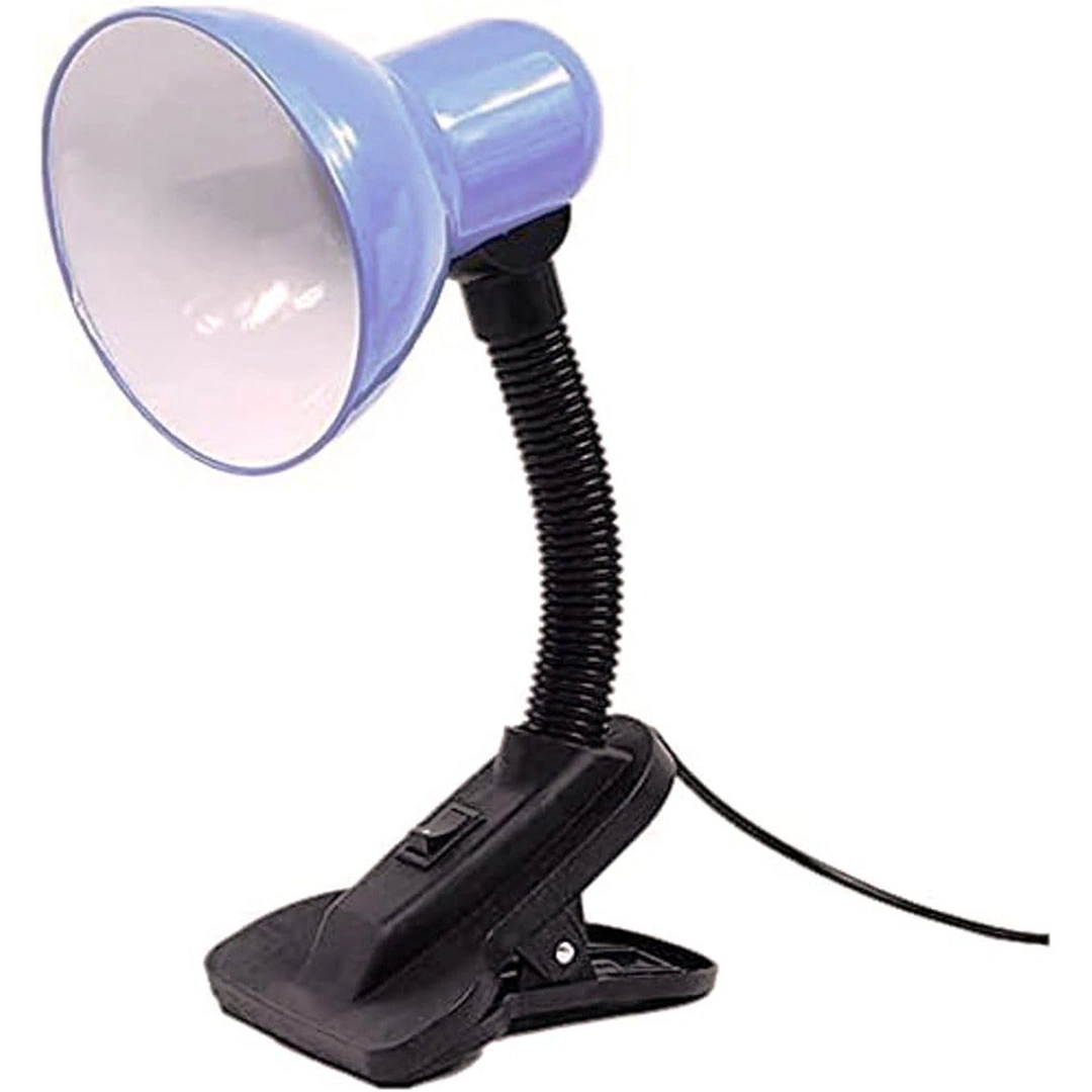 أباجورة مشبك سهل التثبيت بالمكتب - أزرق