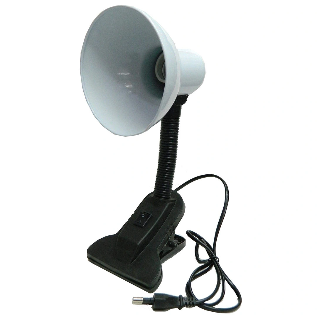 أباجورة مشبك سهل التثبيت بالمكتب - أبيض