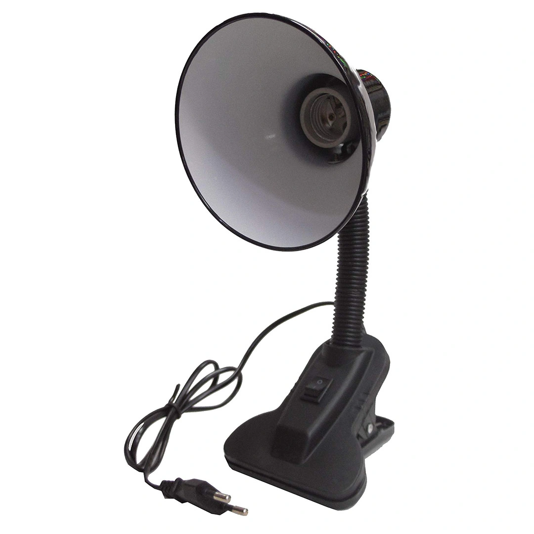 أباجورة مشبك سهل التثبيت بالمكتب - أسود