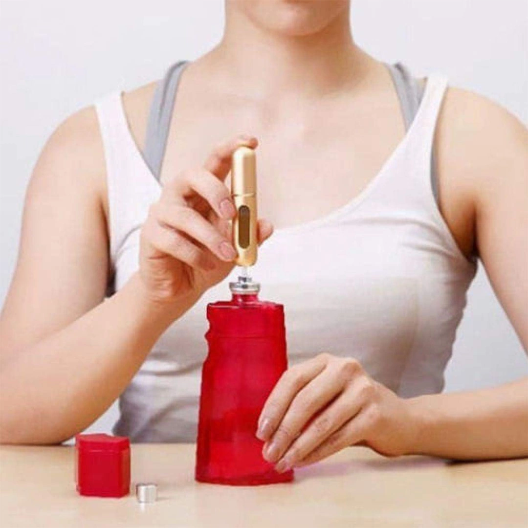 بخاخ برفان للرحلات - ألومنيوم / بلاستيك - 5 مل - ذهبي