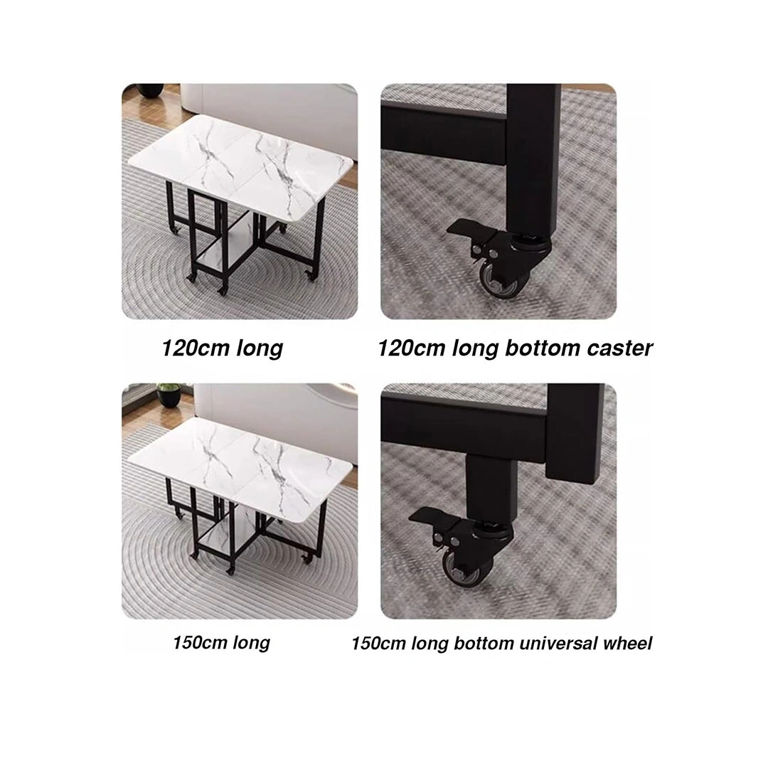 ترابيزة ضيافة قابلة للطى - مقاس 120سم * 80 سم - أبيض