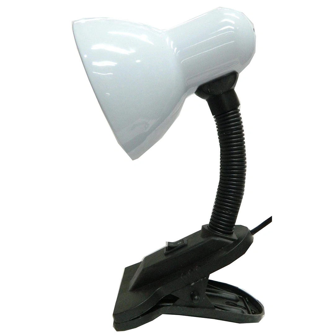 أباجورة مشبك سهل التثبيت بالمكتب - أبيض