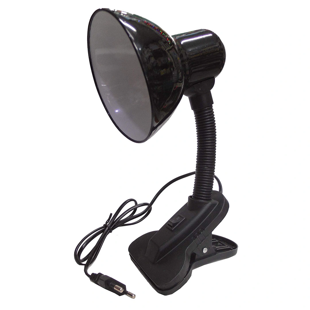 أباجورة مشبك سهل التثبيت بالمكتب - أسود