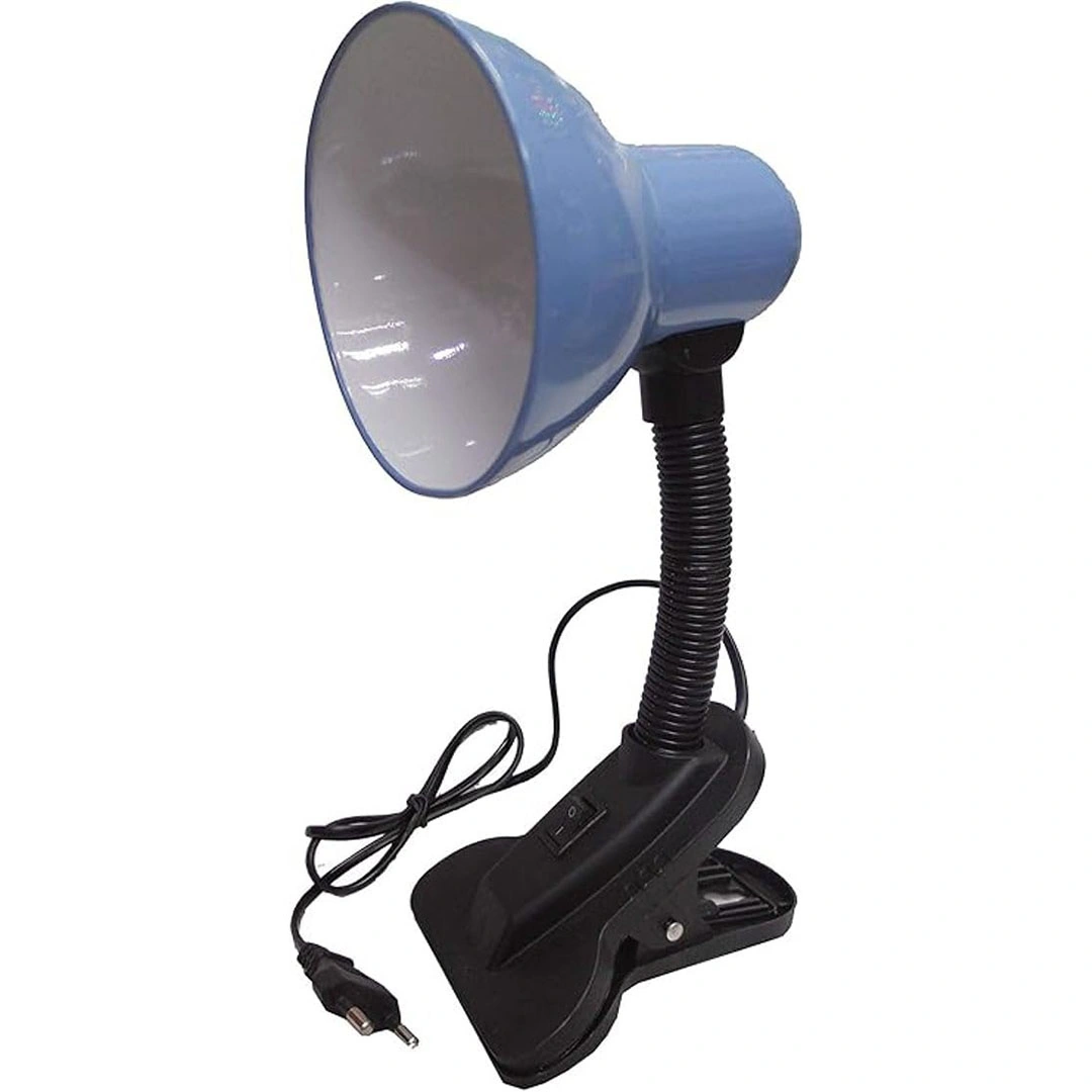 أباجورة مشبك سهل التثبيت بالمكتب - أزرق