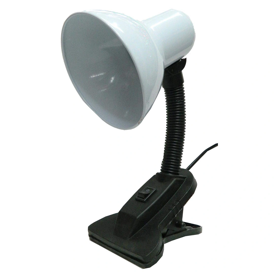 أباجورة مشبك سهل التثبيت بالمكتب - أبيض