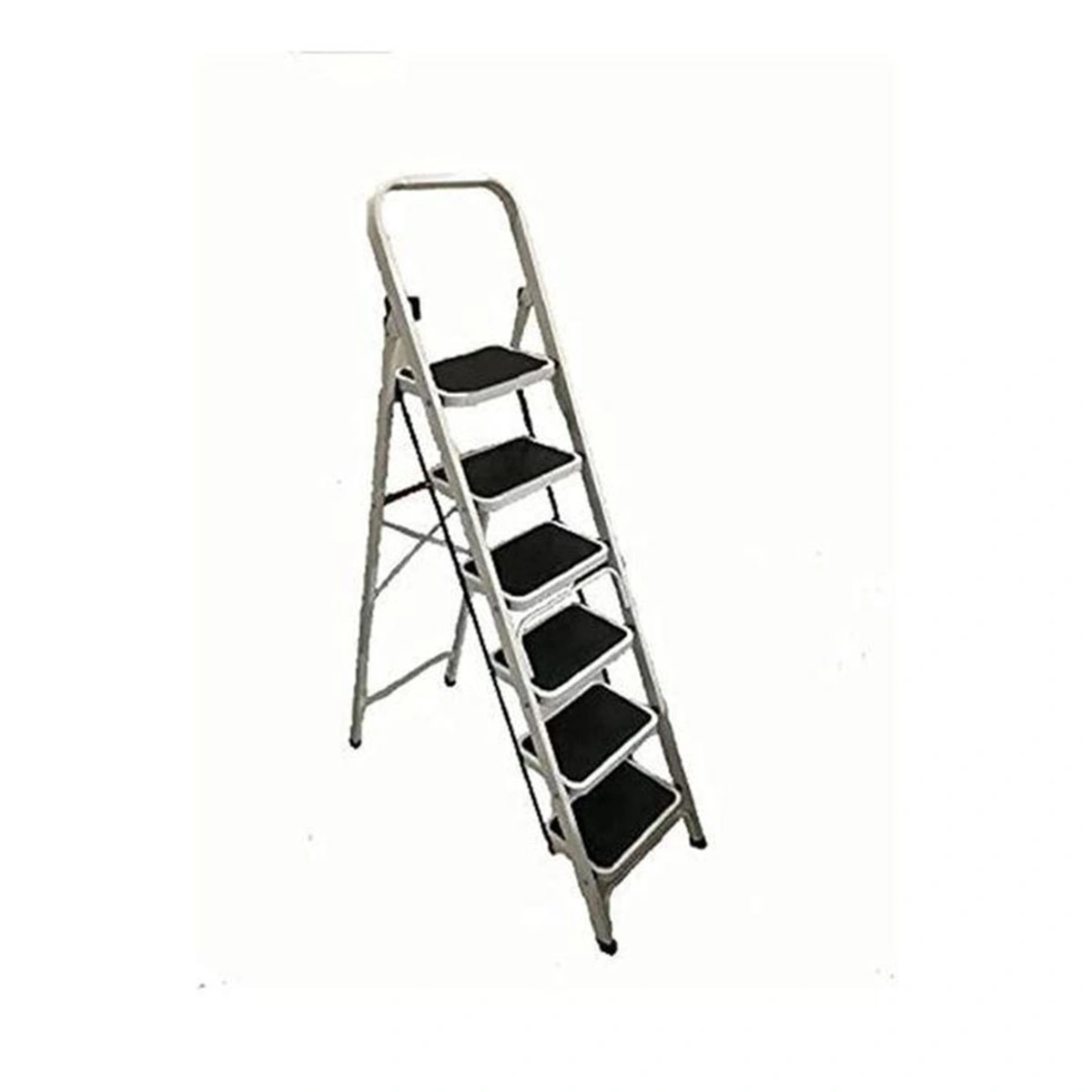 سلم حديد لوكس 6 درجات - أبيض