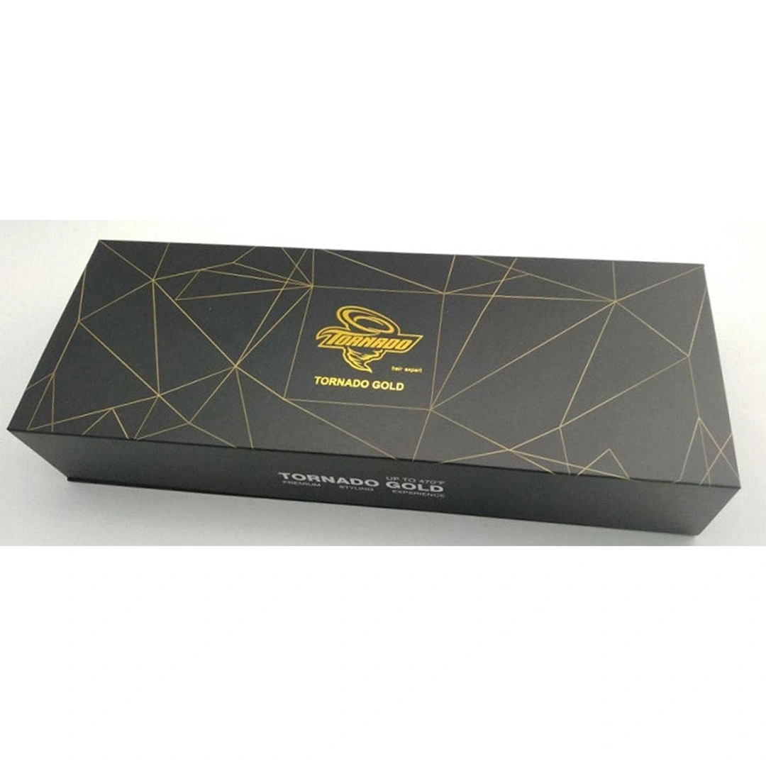 مكواة فرد الشعرالاحترافية تورنادو جولد  ألواح سيراميك  شاشة ديجيتال - 750 فولت - أسود