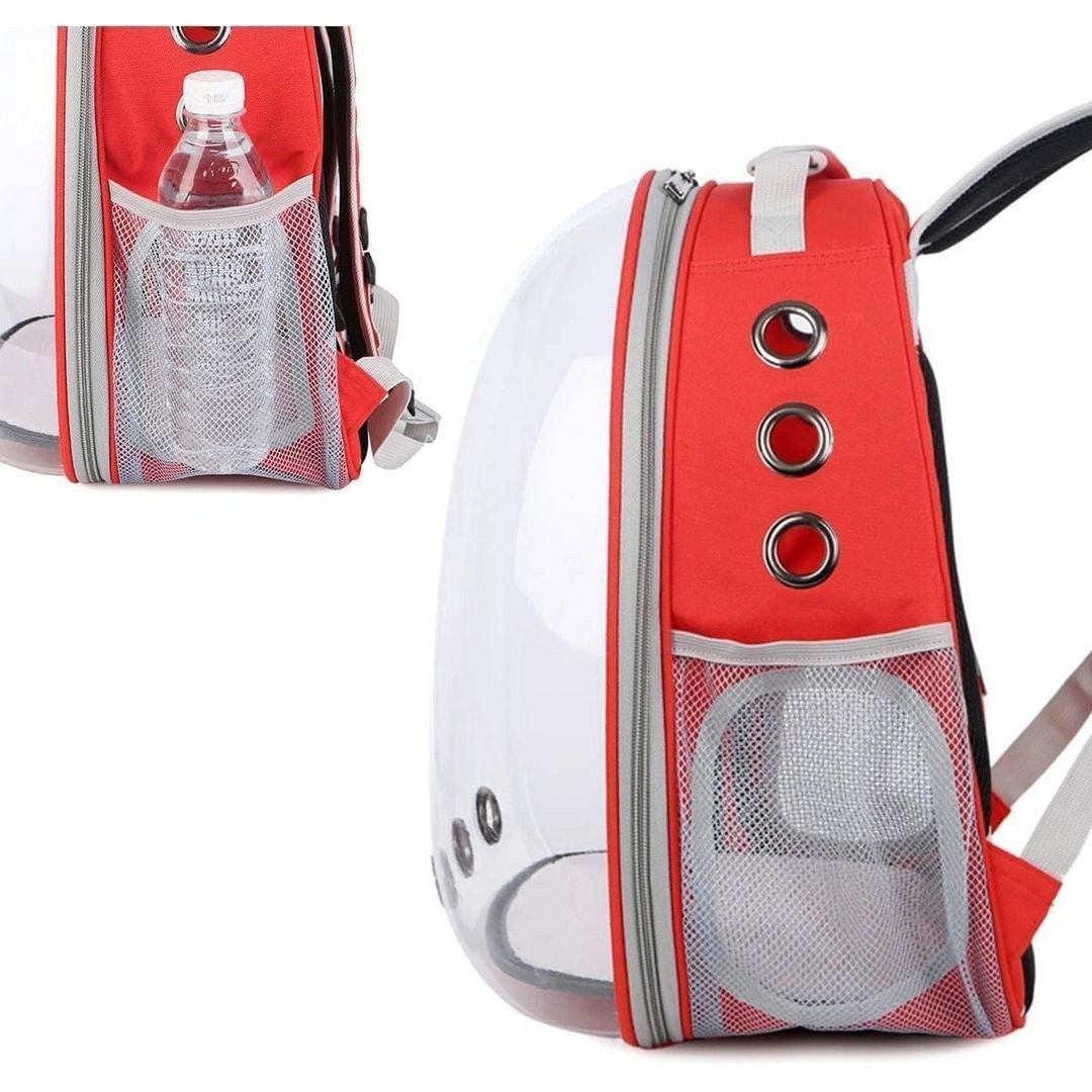 حقيبة ظهر لحمل الحيوانات الأليفة - أحمر