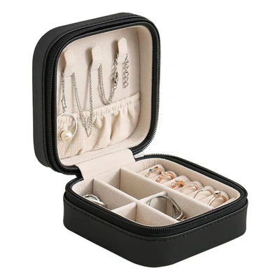 صندوق مجوهرات نوانجيلا صغير للسفر - أسود