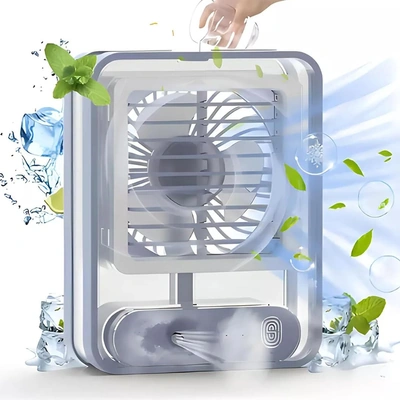 مروحة مكتب محمولة USB - بنفسجي