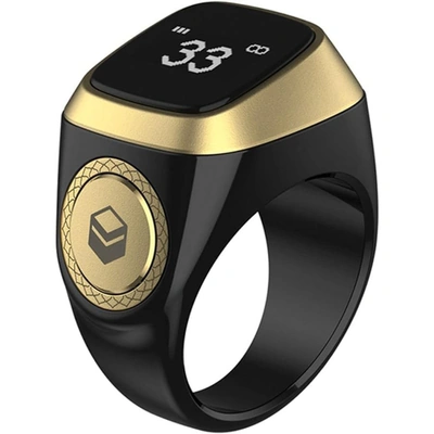 خاتم تسبيح ذكي - 20 مللي - أسود