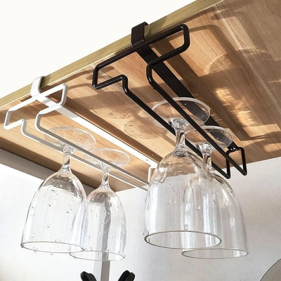 حامل كاسات قابل للتعليق - أسود