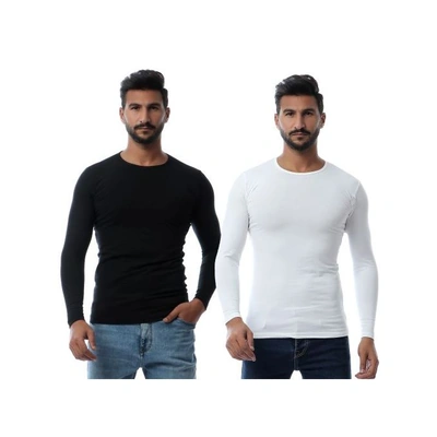 2 فانلة كم رجالي قطن استريتش