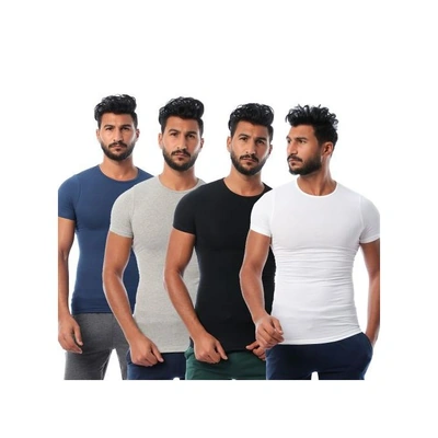 أندر شيرت نص كم رجالي - 4 قطع
