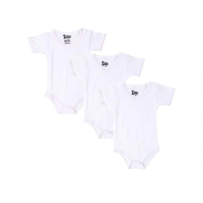 سالوبيت نص كم للبيبى - 3 قطع - أبيض