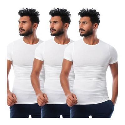 فانلة نص كم رجالي - 3 قطع - أبيض