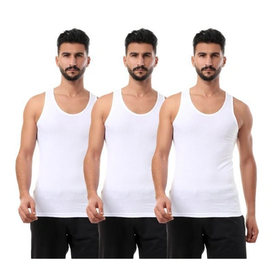 فانله حماله رجالي - 3 قطع - أبيض