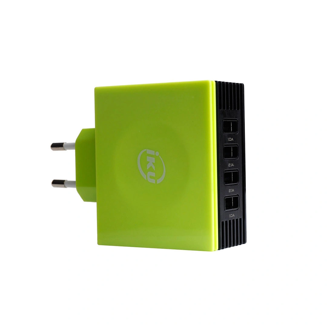 الشاحن السريع - 4 منافذ - أخضر