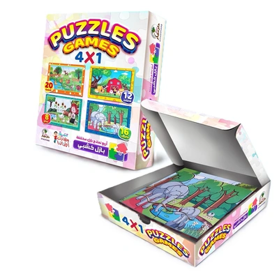 بازل أشكال 4*1 للأطفال - 56 قطعة