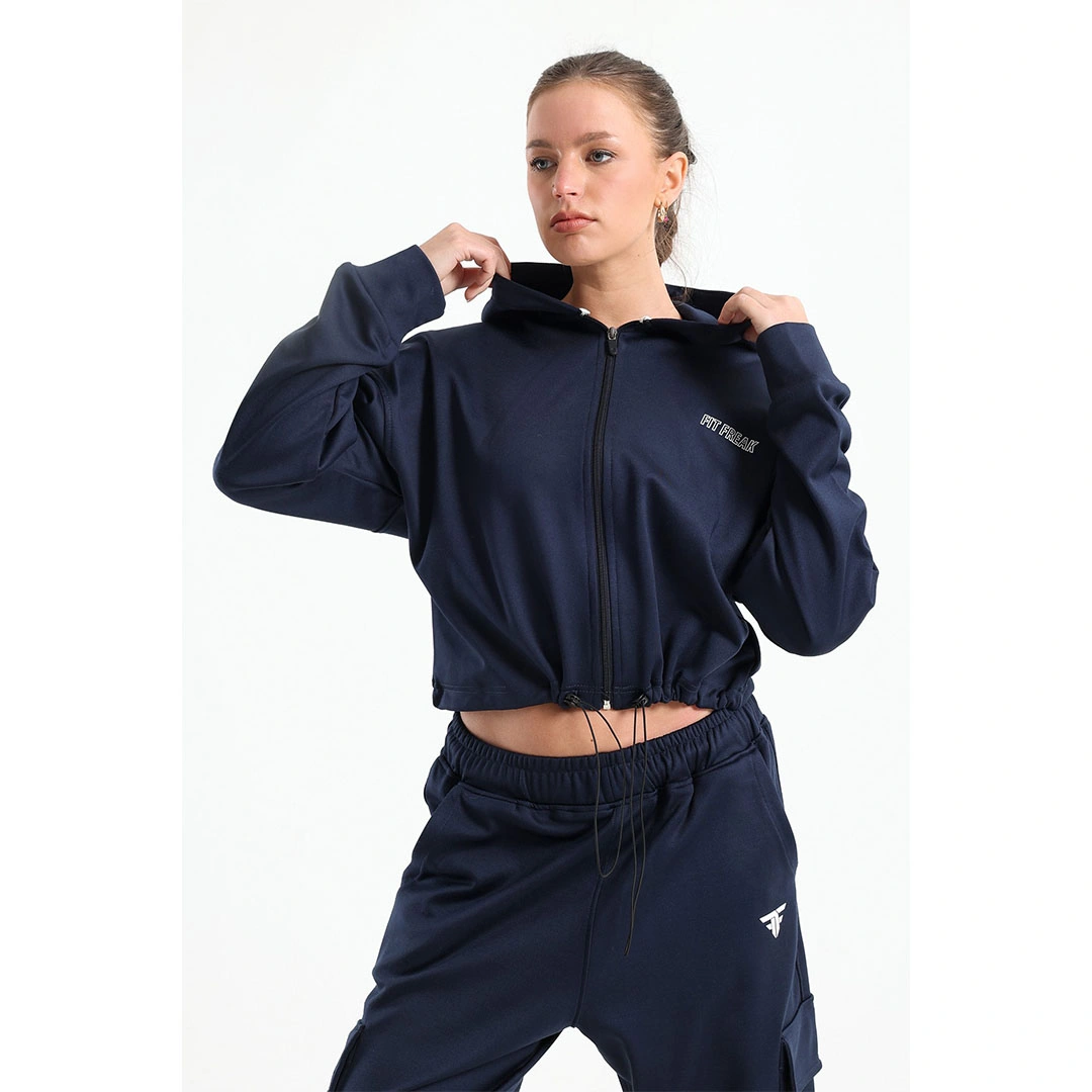 جاكيت قصير رياضي حريمي - كحلي