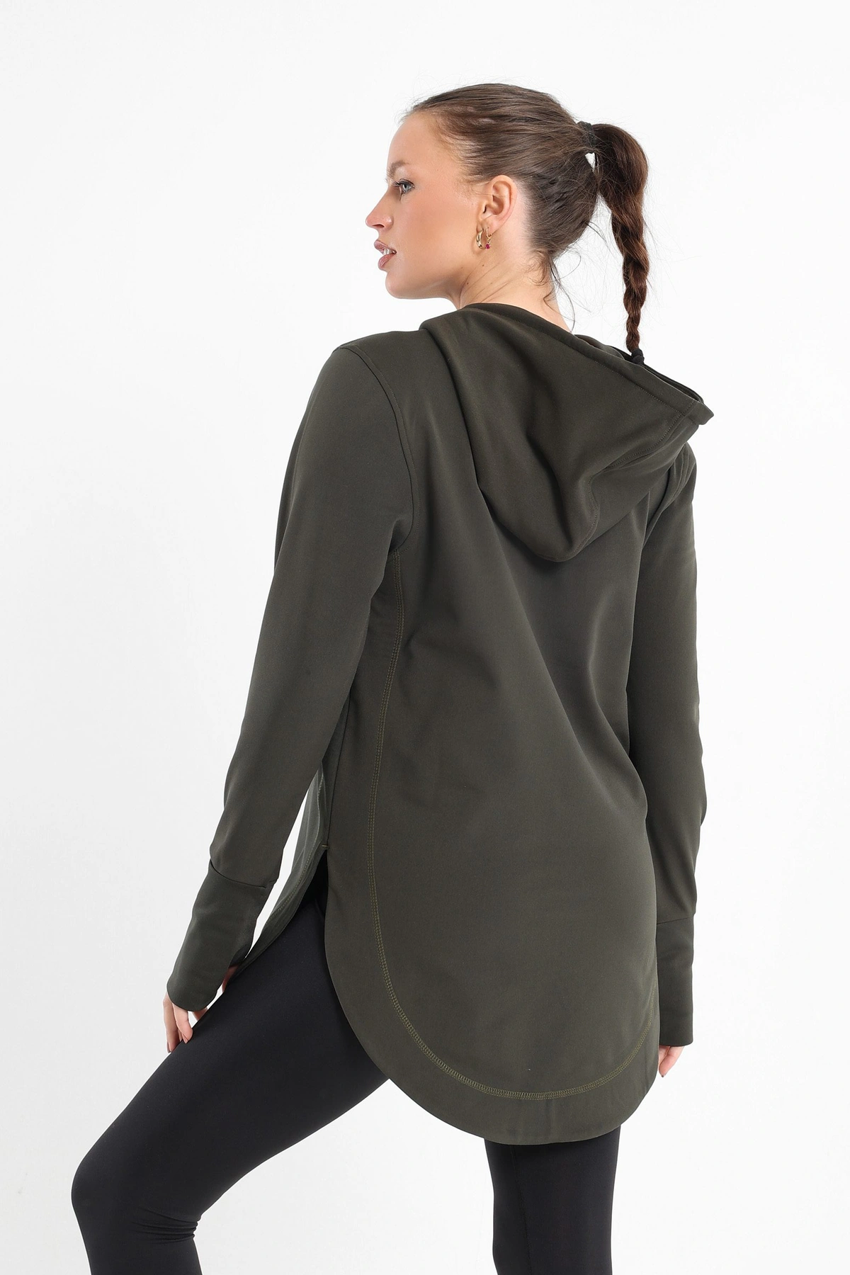 تيشيرت بكم رياضي حريمي - زيتي