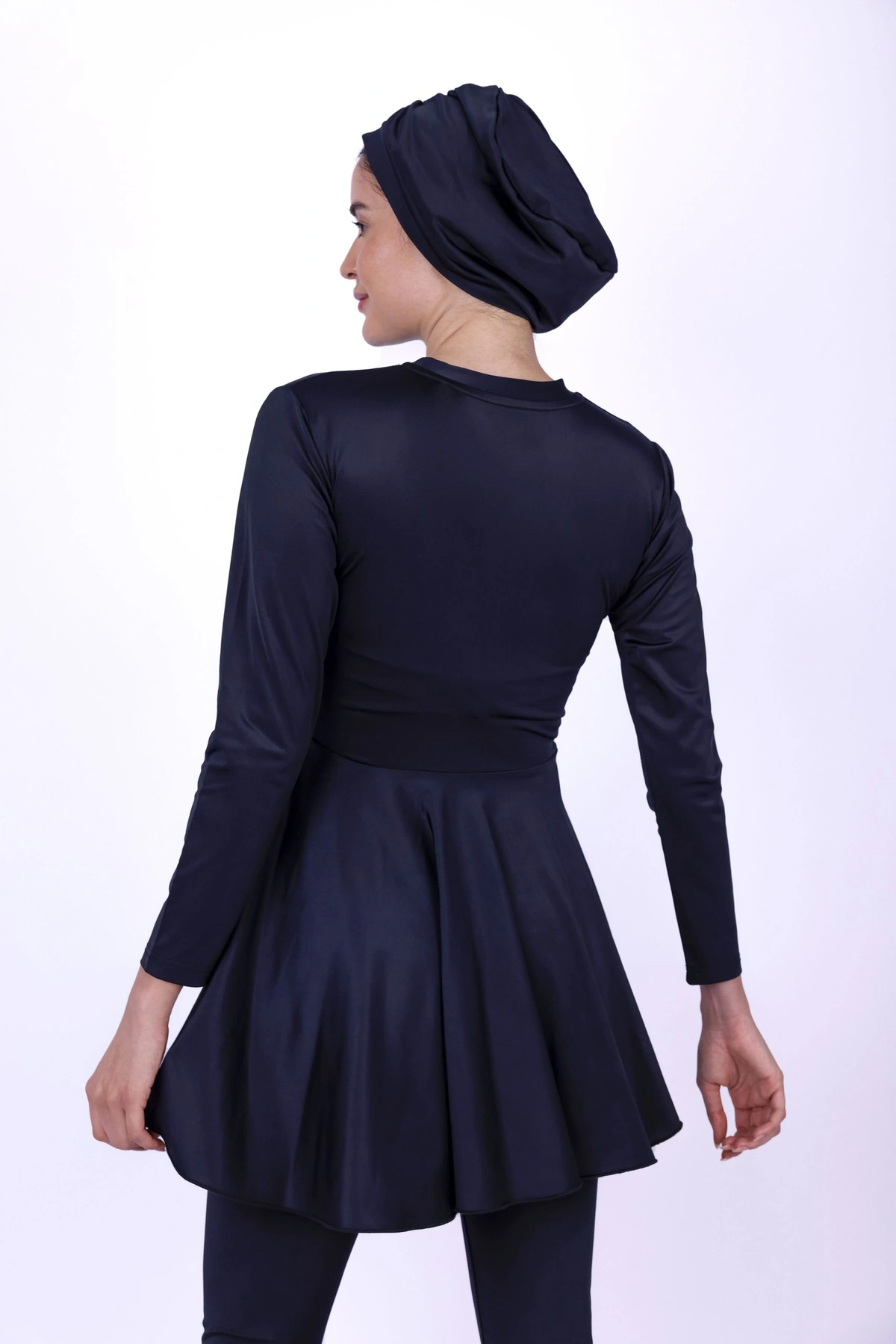 مايوه بوركيني حريمي - 3 قطع - أسود