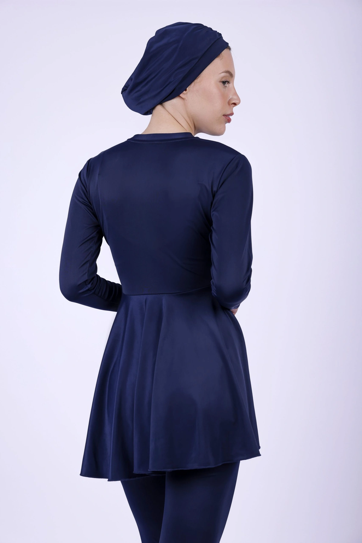 مايوه بوركيني حريمي - 3 قطع - كحلي