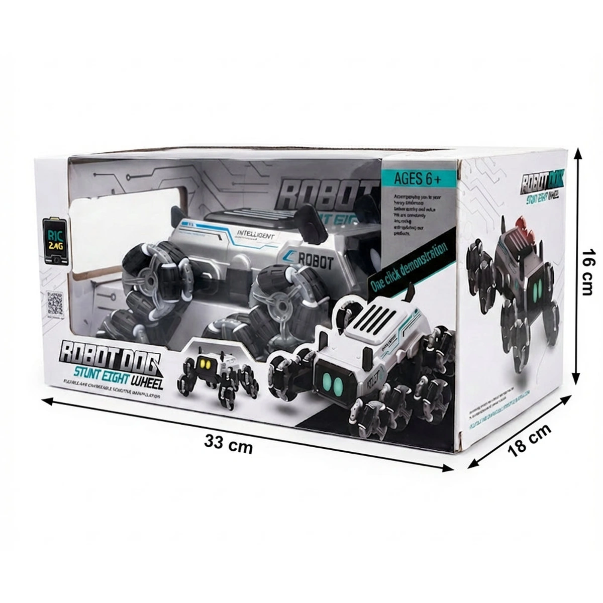 Smart Stunt Robot Dog 8-Wheel with Remote Control