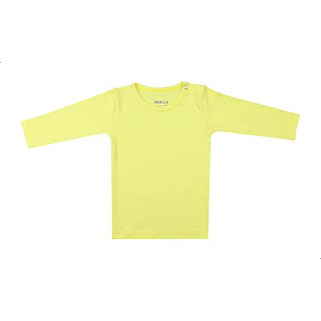 فانلة داخلية بكم طويل للجنسين - أصفر